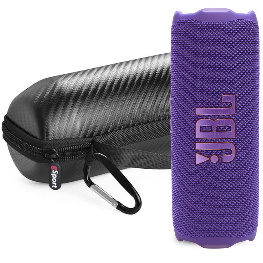 JBL FLIP 7 Waterproof Portable Speaker Bundle with gSport Carbon Fiber Case (Black)