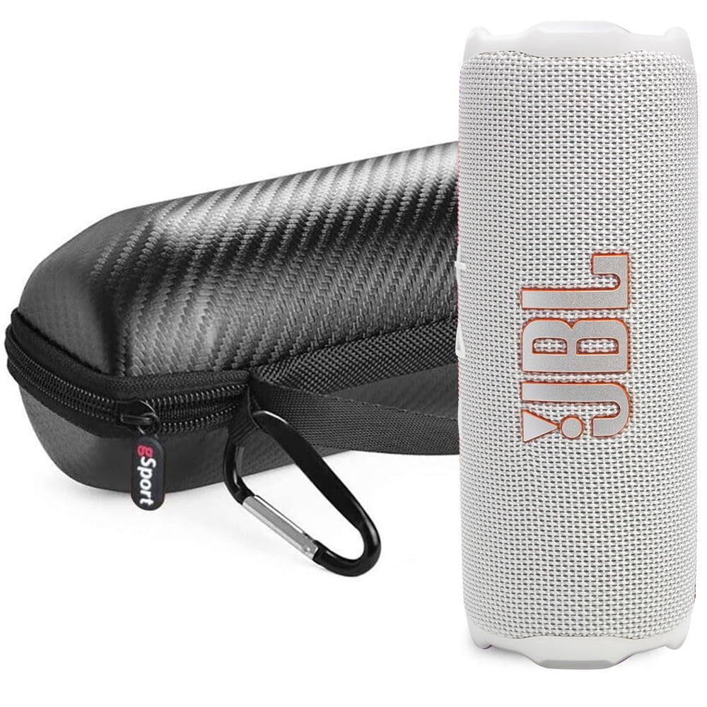 JBL FLIP 7 Waterproof Portable Speaker Bundle with gSport Carbon Fiber Case (Black)