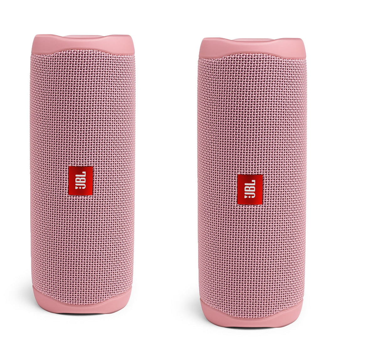 JBL Flip 5 Waterproof Wireless Bluetooth Portable Speaker, USB Cable, Pink, JBLFLIP5PINKAM-PR, 2 Count