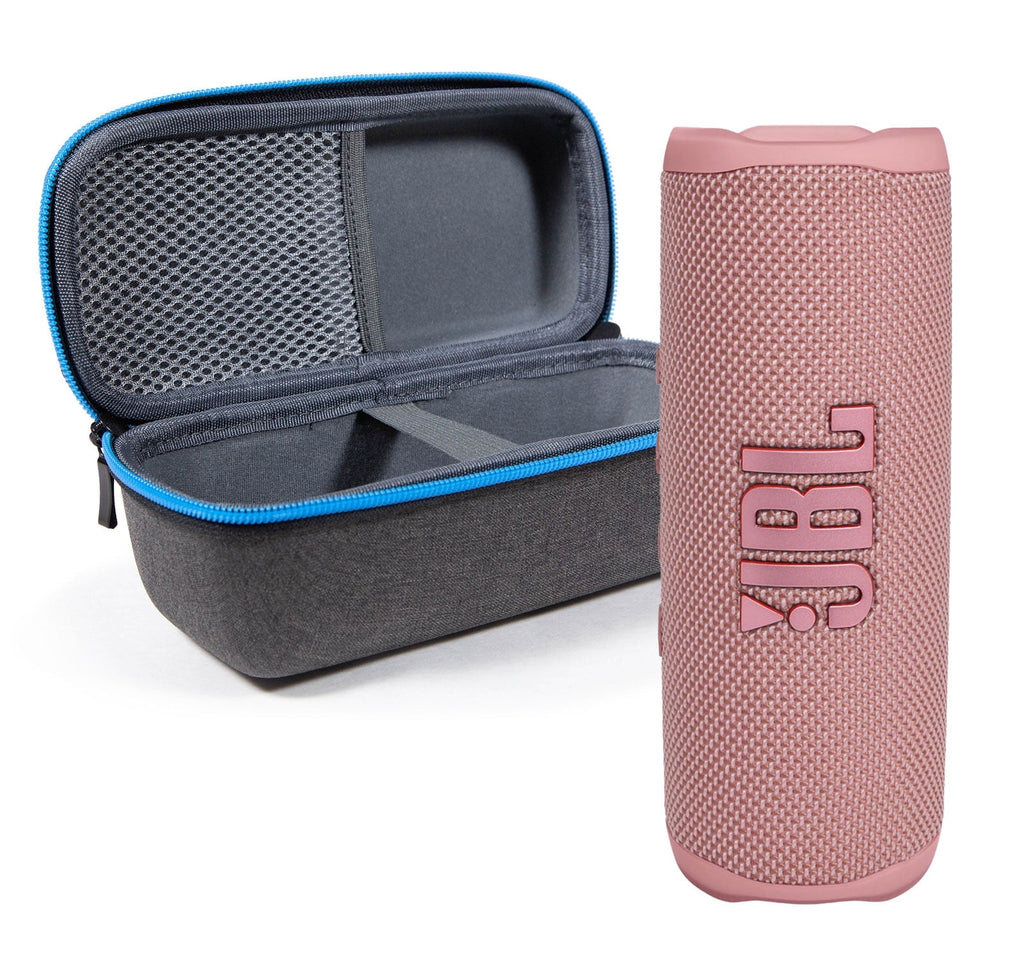 JBL Flip 6 Pink Portable Bluetooth Speaker and divvi! Case Bundle