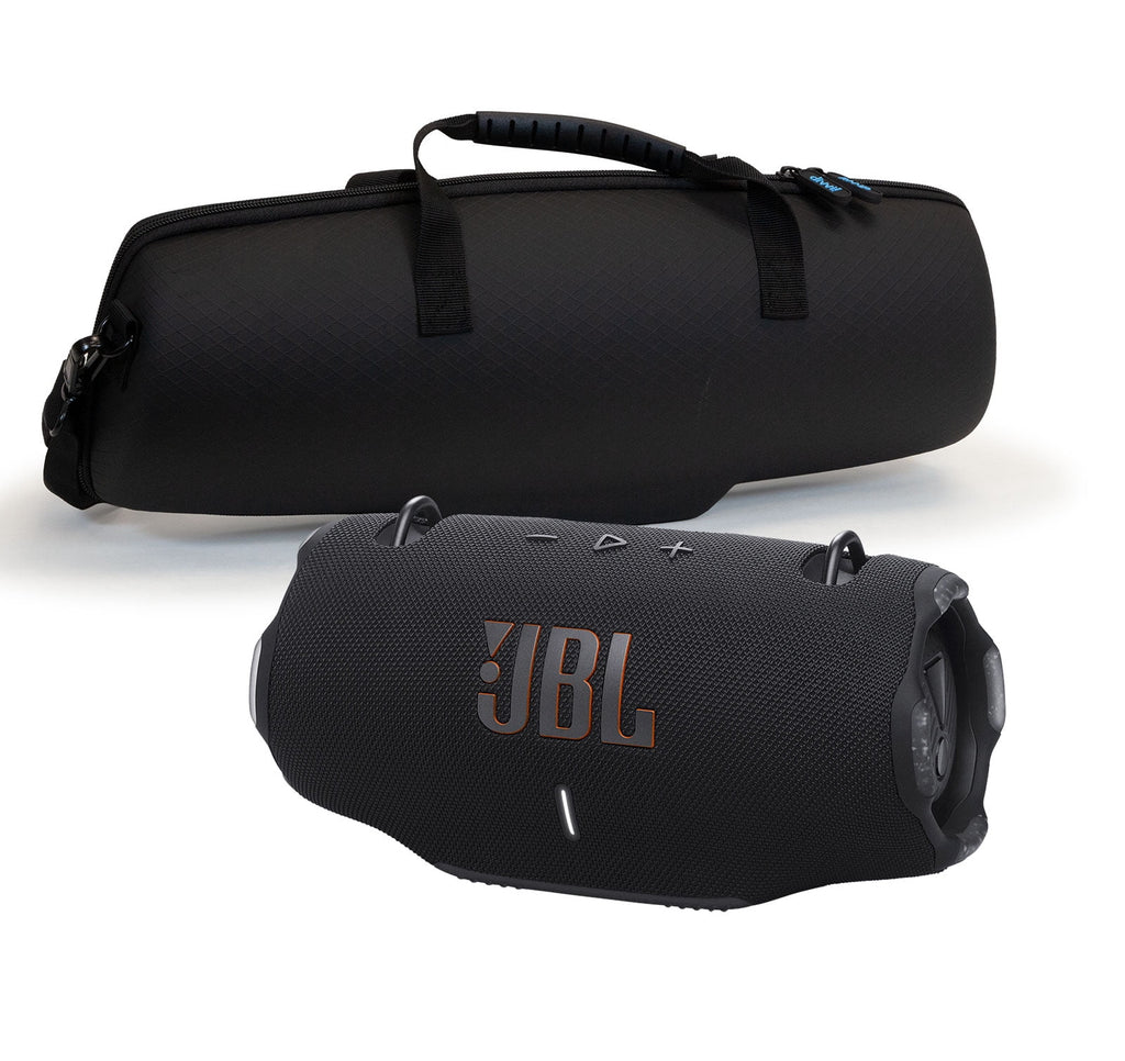 JBL Xtreme 4 Black Portable Bluetooth Speaker w/divvi! Hardshell Case Bundle