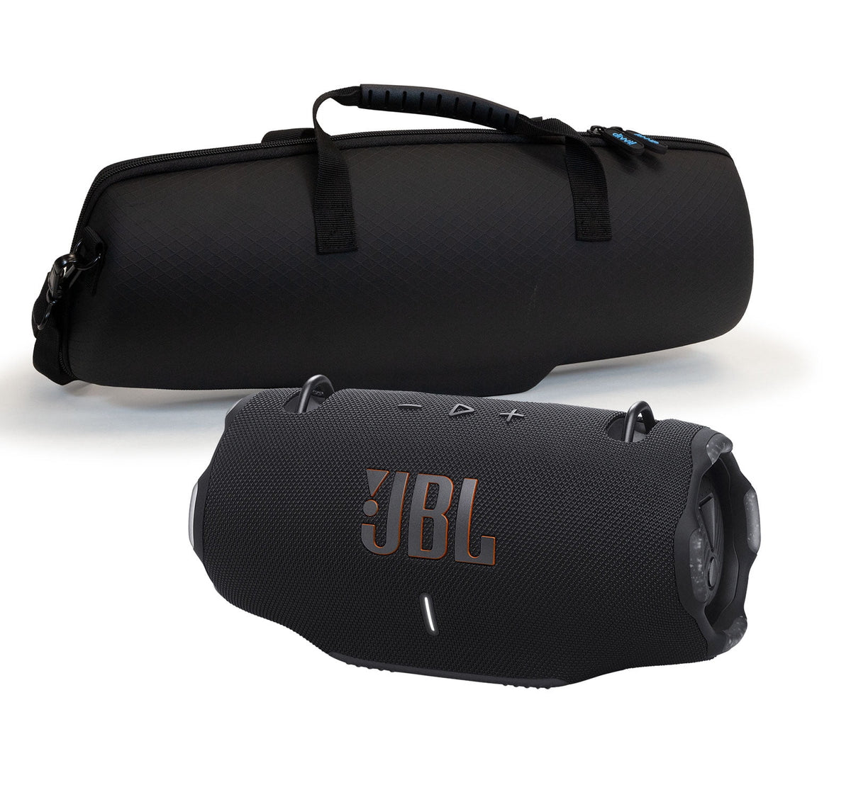 JBL Xtreme 4 Black Portable Bluetooth Speaker w/divvi! Hardshell Case Bundle