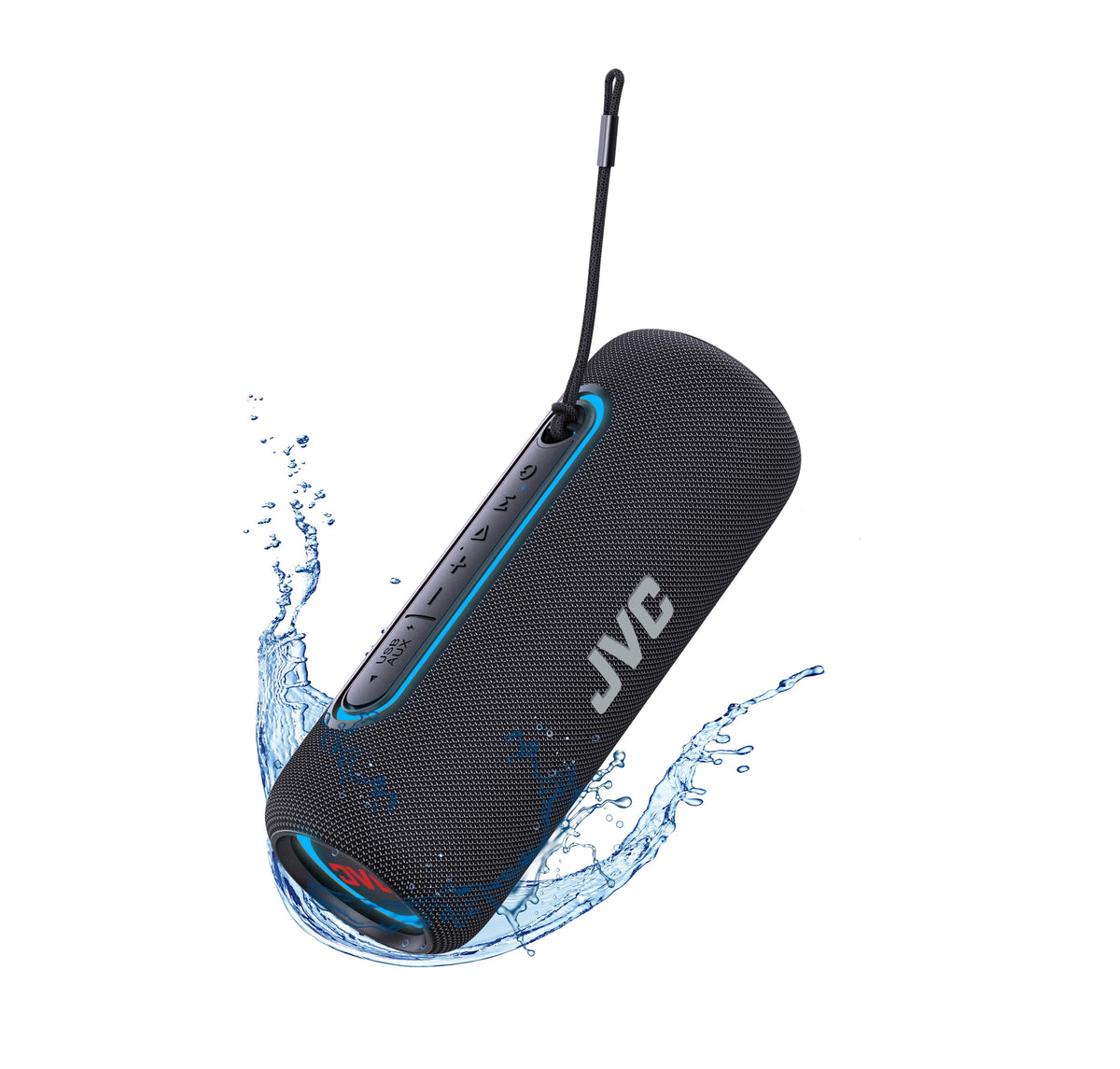 JVC Illuminated Portable Wireless Speaker with 20W max outputs, Dynamic Sound, Bluetooth 5.0, TWS Capability, USB-C, IPX5, AUX in, up to 5-Hour Battery Life - SPPA5BTG (Green)