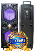 MR DJ VEGAS Double 15" Bluetooth Speaker Professional Dual 15" 3-Way Full-Range Powered/Active DJ PA Multipurpose Live Sound Bluetooth Loudspeaker