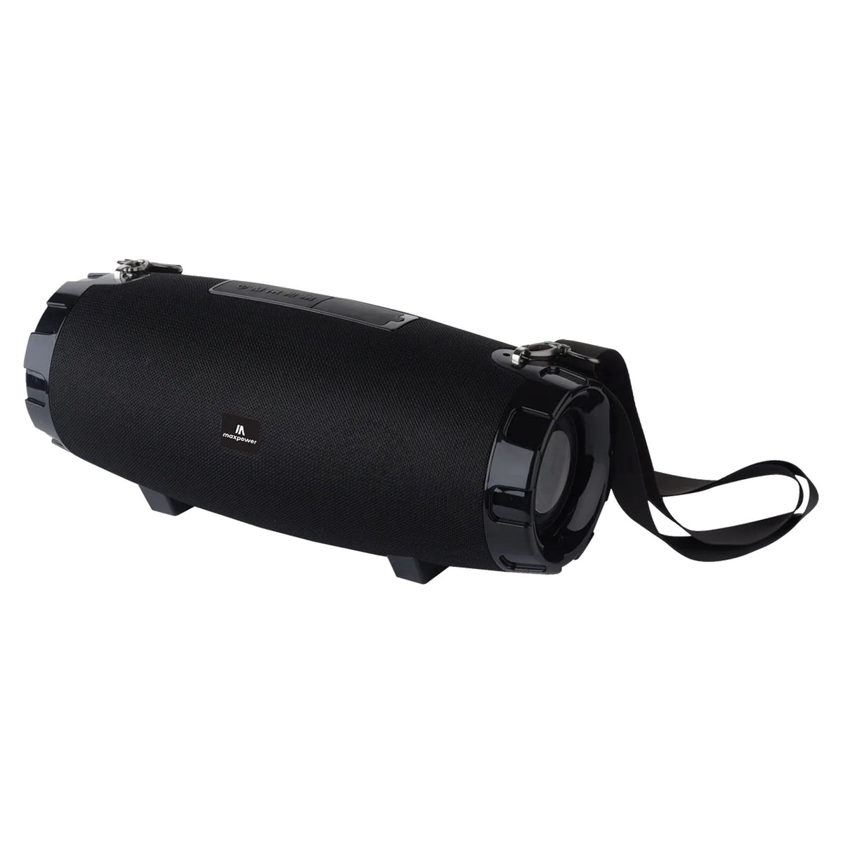 Max Power MPD526 Cyclone 2.0 Rechargeable Bluetooth Speaker With Shoulder Strap, Black