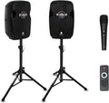 PRORECK IMPACT 10 10-Inch Stereo Speakers, 800W Peak Power Bluetooth PA Speaker