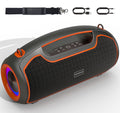 Portable Bluetooth Speaker 200W Peak,IP65 Waterproof Outdoor Wireless Speaker with 24H Playtime,Deep Bass,TWS and USB/AUX/TF Input for Party