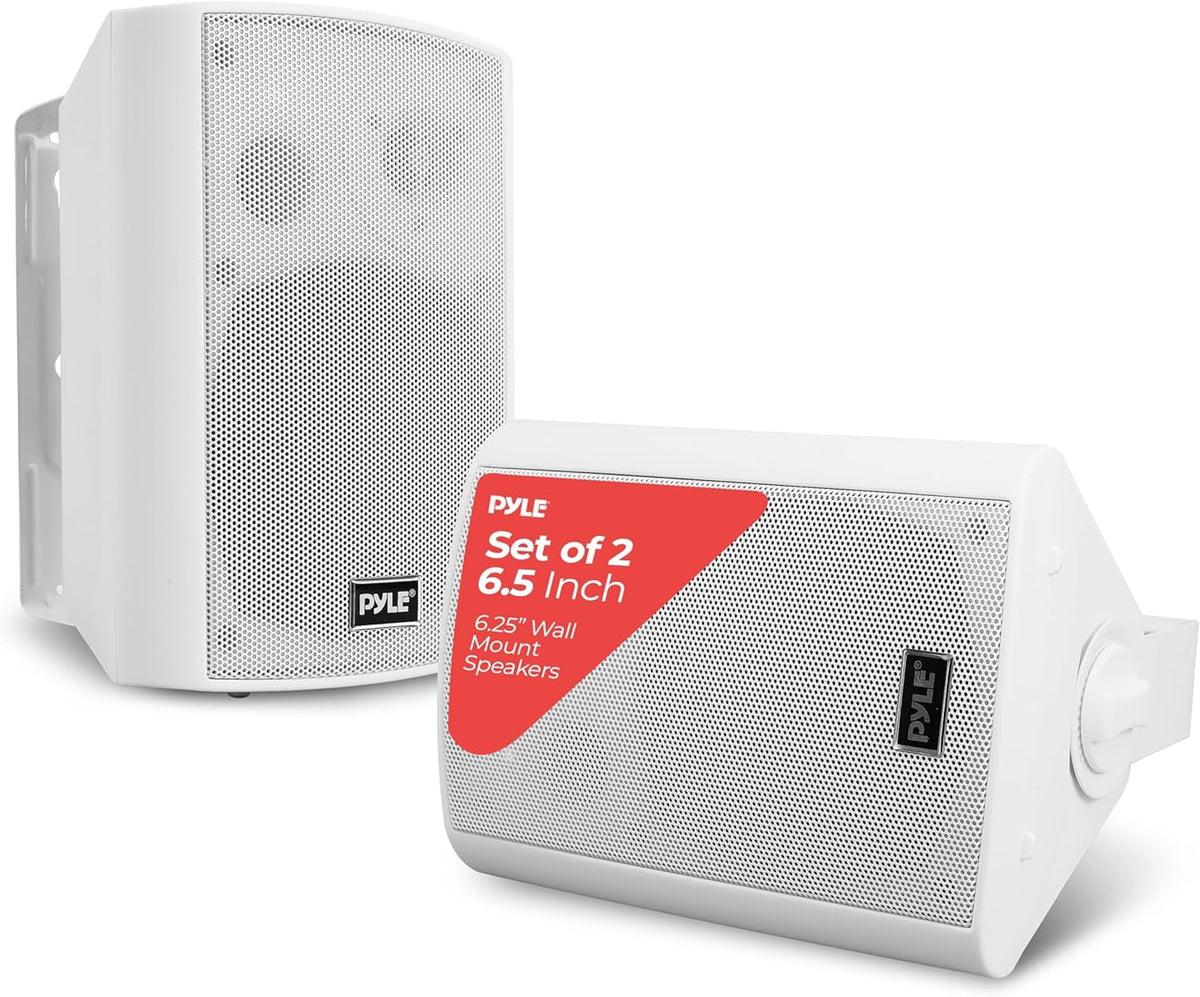 Pyle 6.5" Wireless Wall Mount Speaker System, Indoor or Outdoor Use, Gray