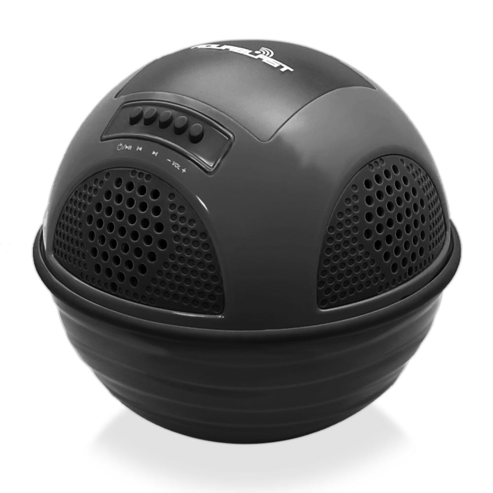 PyleSport PWR90DBK - Aqua Blast Floating Pool Speaker System with Built-in and Wire-less Music Streaming (Black Color)