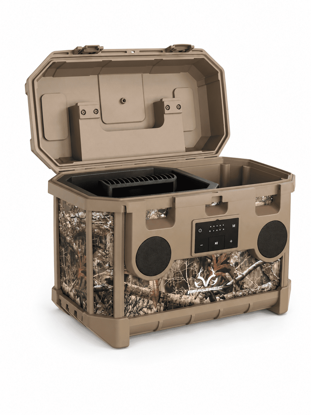 Realtree Toolbox Wireless Bluetooth Portable Speaker, Olive Brown