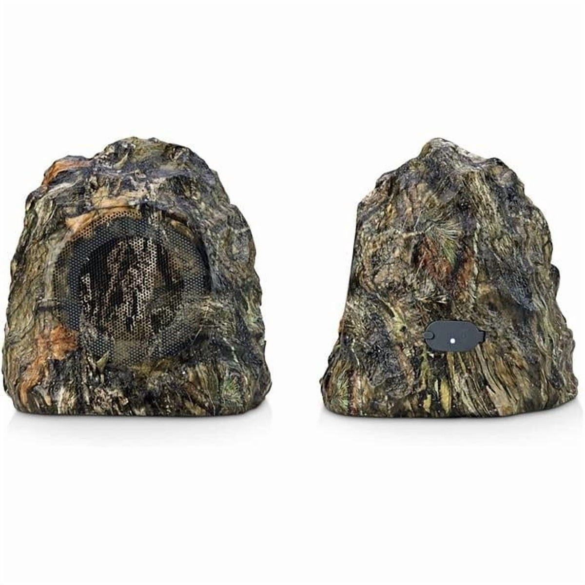 Rechargeable Bluetooth Outdoor Mossy Country Camo Rock Speakers Set of 2