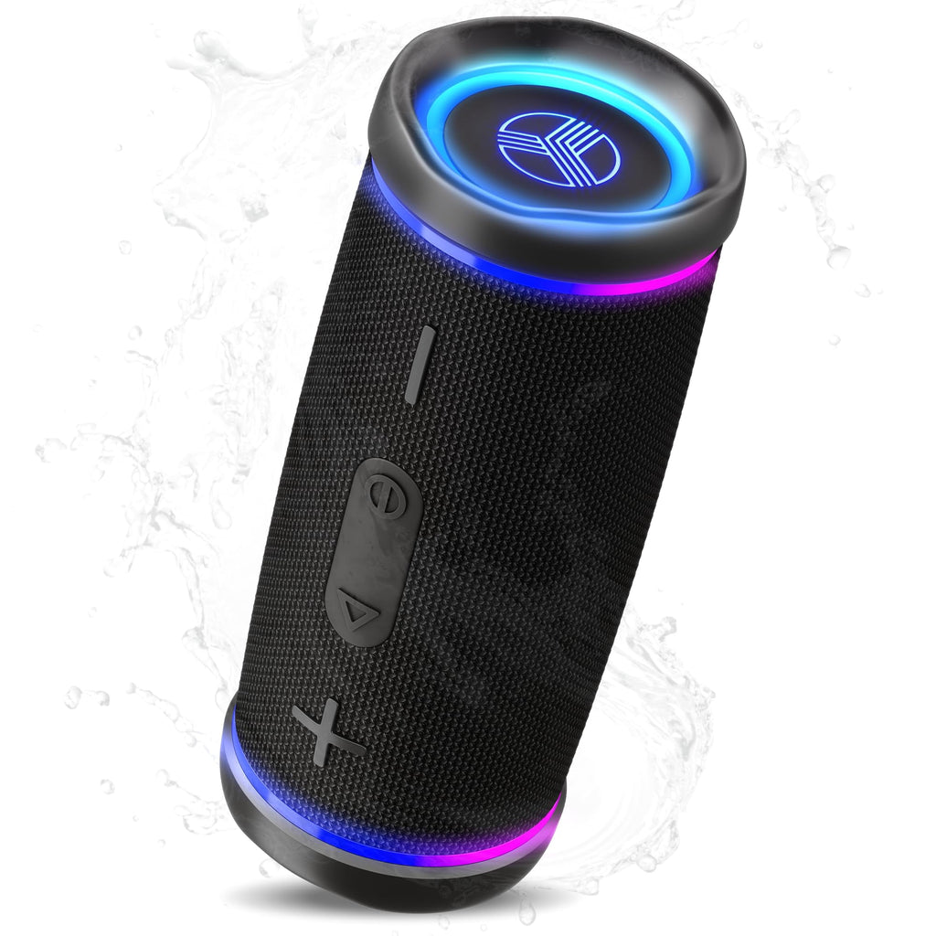 TREBLAB HD77 – Waterproof Bluetooth Speaker, 30W Loud 360° Sound, Deep Bass, IPX7, TWS Pairing, RGB Lights, 20H Battery, Portable Wireless Speaker for Outdoor, Beach, Camping, Party, Travel