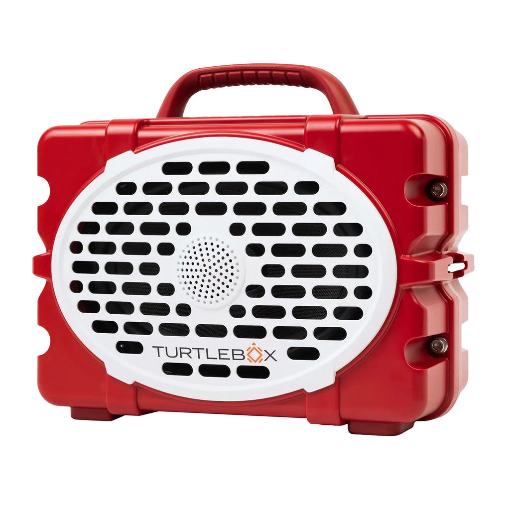 Turtlebox GameDay Series 2.0 Original Outdoor Bluetooth Speaker, Party Mode, Waterproof, 25hr Battery, Crimson/White (TB-ORIG-G3-CRIM-WHT-CRIM-2)