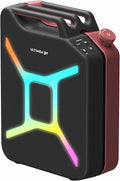 ULTIMEA Go Portable Party Speaker, 300W Wireless PartyBox with Bass Boost, RGB Light, TWS Stereo, Auracast Mode, Mic/Guitar Input, APP Control, Large Bluetooth Speaker for Party Outdoor (Black+Red)