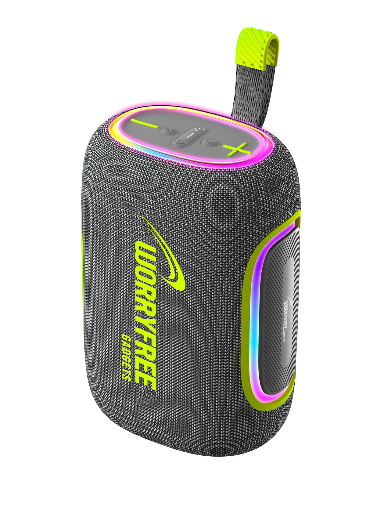 WorryFree Gadgets Portable Bluetooth Party Speaker with RGB Lights, Wireless, 65W, Black