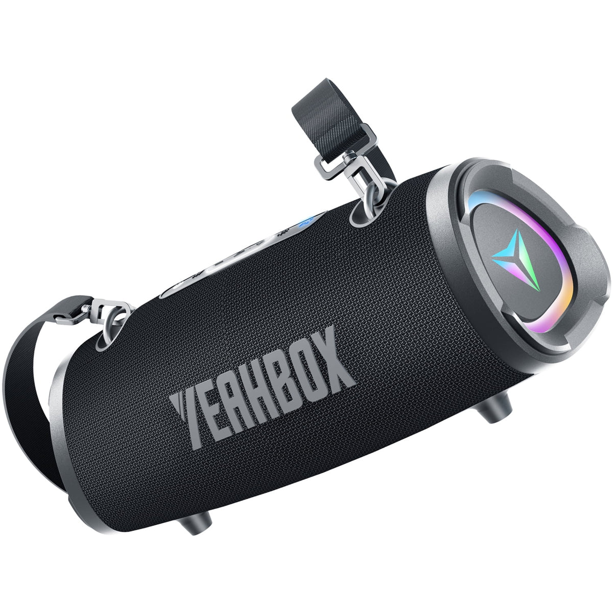 YEAHBOX Sonic Boom Portable Bluetooth Speaker, 120W Peak Power, Deep Bass Stereo Sound, RGB Light Show, Bluetooth 5.3 Wireless Speaker with AUX/TF Card & Shoulder Strap for Parties and Outdoor Use
