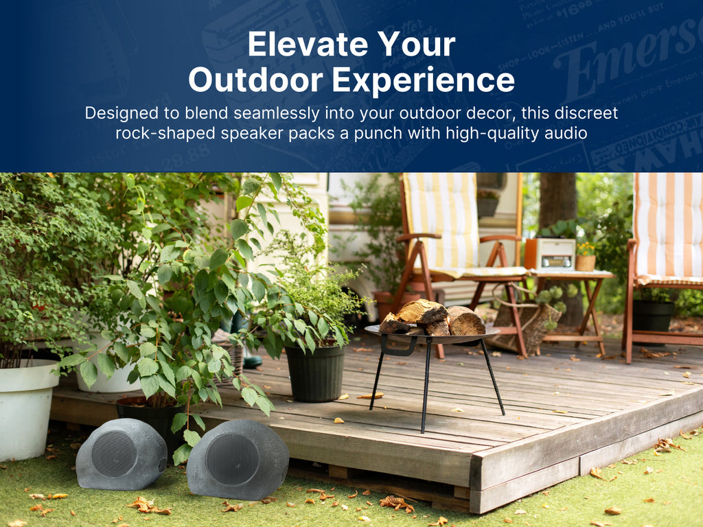 Emerson ERS-2000 Mini Pebbles Dual Bluetooth Rock Speakers