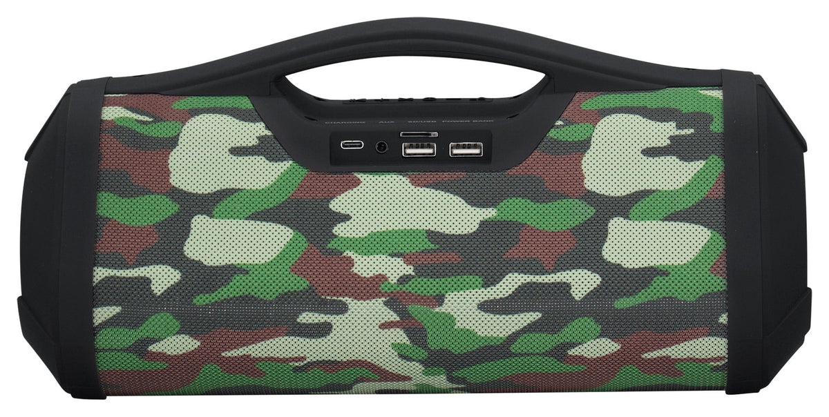 (2) Rockville RPB-XL Portable Bluetooth Wireless Linking Camo Speakers+Powerbank