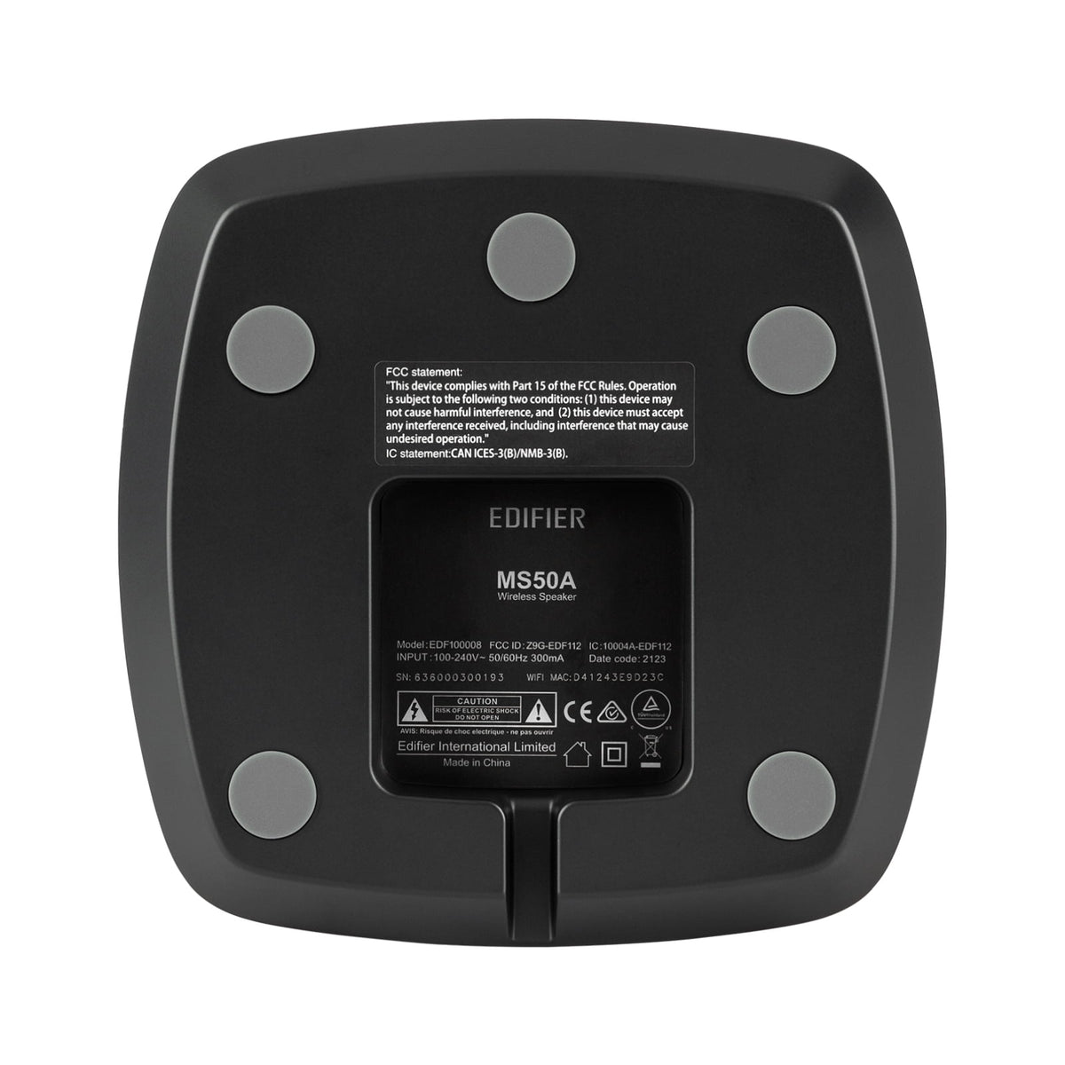 Edifier Wifi Smart Speaker without Microphone, works with Alexa, supports AirPlay 2, Spotify, 40W RMS One-Piece Wi-Fi and Bluetooth Sound System, No Mic MS50A