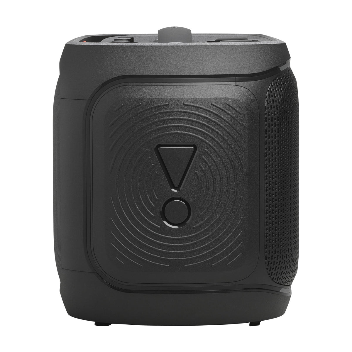 JBL PartyBox On-The-Go 2 - Portable party speaker with one wireless digital mic, handle and a shoulder strap, Dynamic lightshow, Up to 15 hours playtime, Splash proof & Auracast™ (Black)