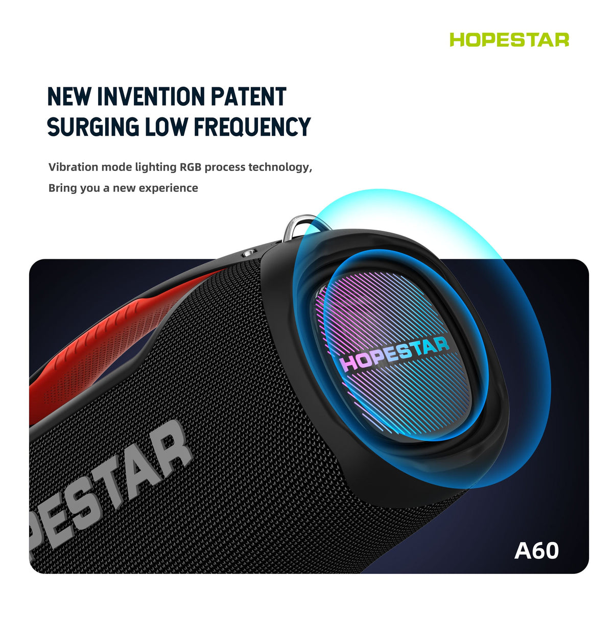 Hopestar 100W Wireless Bluetooth Speaker with Microphone & Carry Handle, Portable, Powerful Sound