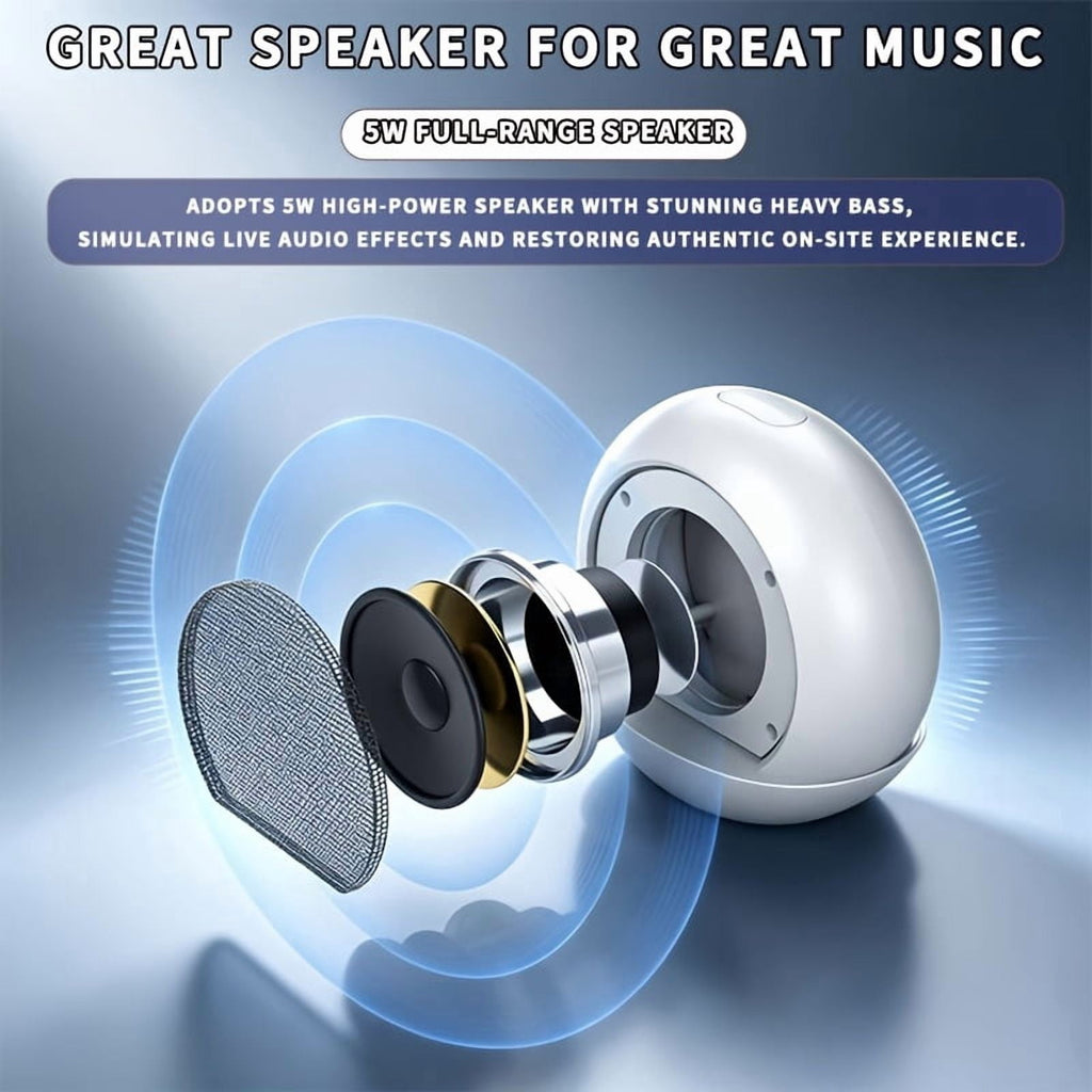 Multifunctional Smart Speaker, HD Display, Clear Sound, Long Battery Life, Compact Portable Durable, for Home Office Desktop, Christmas Gift