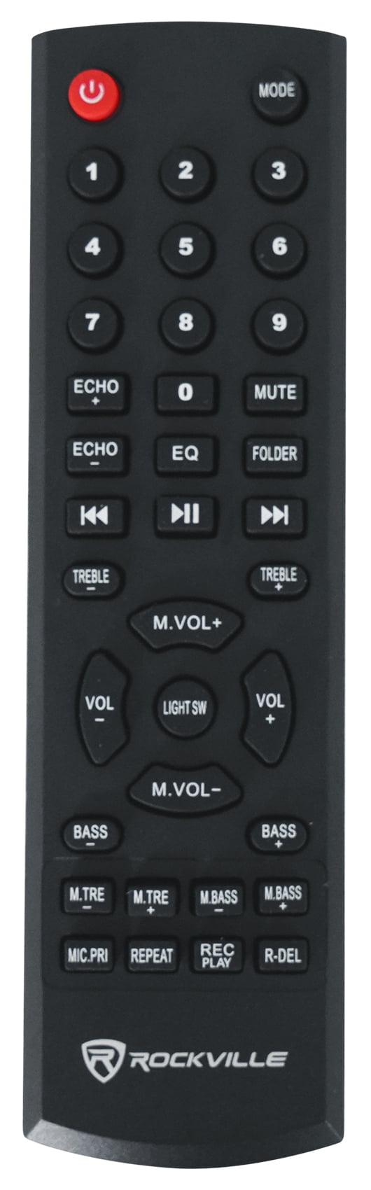 Rockville BASS PARTY 65 V2 1200w Battery Powered LED Bluetooth Speaker Mic Input