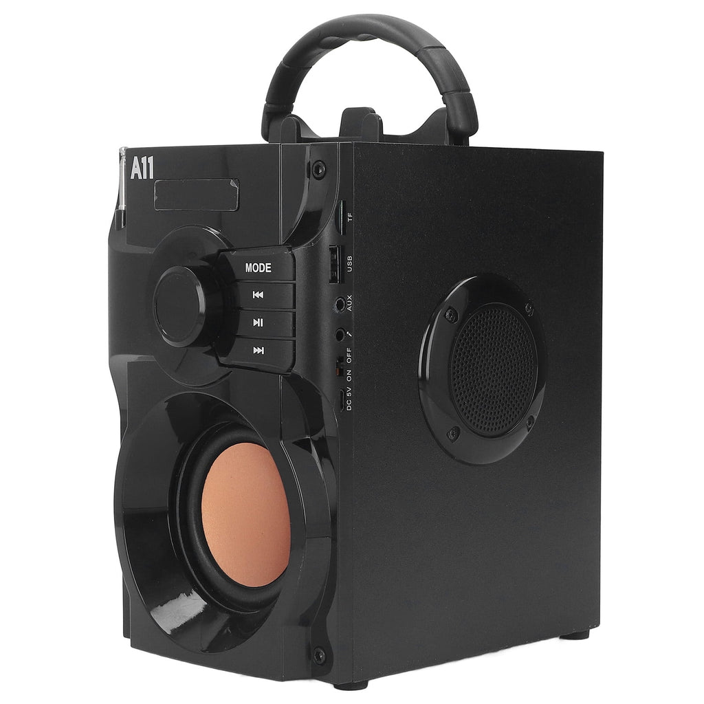 Portable Bluetooth 5.0 Speaker, Stereo Subwoofer Wireless Smart Speaker with Remote Control for Indoor and Outdoor Use, 10 inches / 25.4 cm