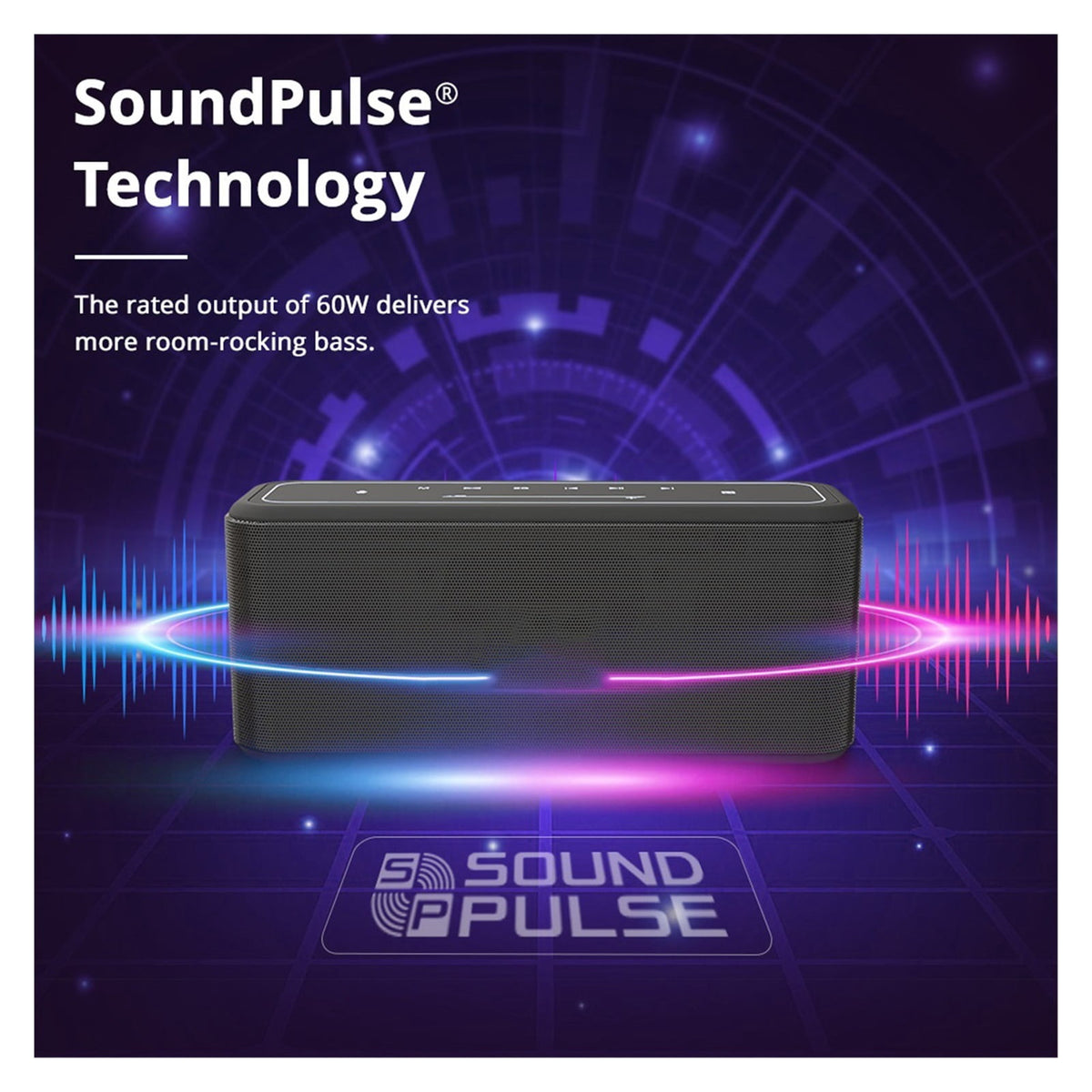 60W Bluetooth Speaker Portable Speaker With Enhanced Bass, NFC, IPX5 Waterproof,Voice Assistant