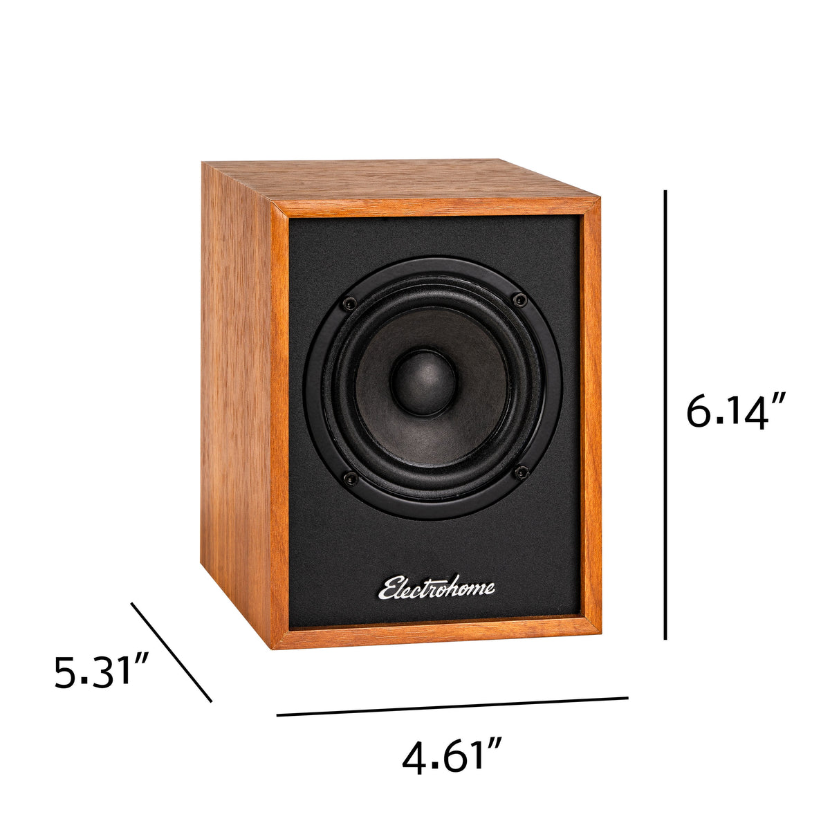 Electrohome Huntley Powered Bookshelf Speakers with Built-in Amplifier and 3" Drivers for Turntable, TV, PC and Wireless Music Streaming featuring Bluetooth 5, RCA and Aux (EB10B)