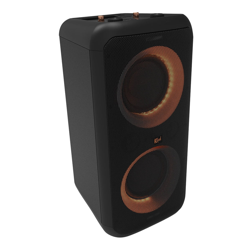 Klipsch GIG XXL Bluetooth Wireless Party Speaker with Wired Microphone, RGB Lighting, Guitar Input, & IPX4 Splash Resistance