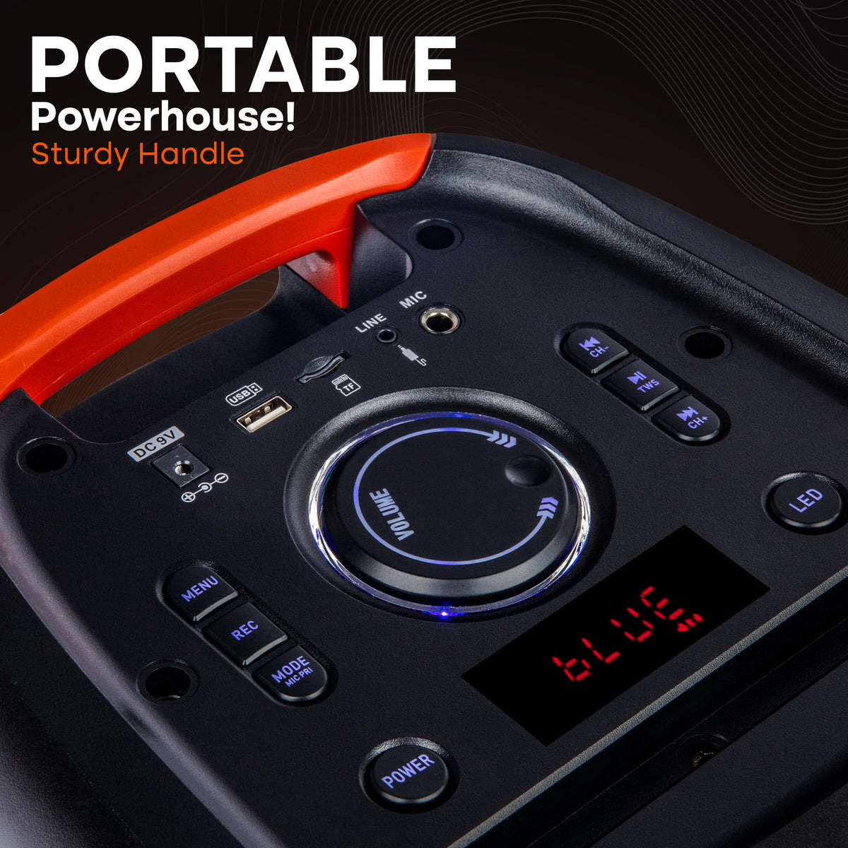 Pyle Audio Large Bluetooth Party Speaker - Big Bluetooth Speaker with True Wireless Stereo System - Enjoy Powerful Bass and Clear Treble - Portable Big Speaker - PPHP1979-160W