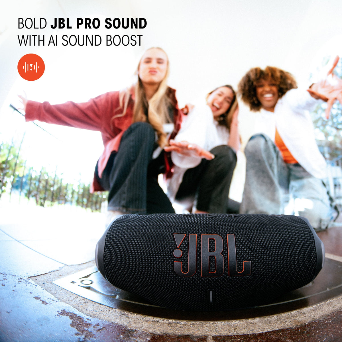 JBL Charge 6 - Portable Waterproof and Drop-Proof Bluetooth Speaker - Black