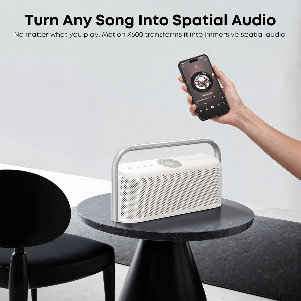 Soundcore by Anker Motion X600, Portable Bluetooth Speaker with Wireless Hi-Res Spatial Audio, 50W Sound, IPX7 Waterproof, 12H Playtime, Pro EQ, Built-In Handle, AUX-In