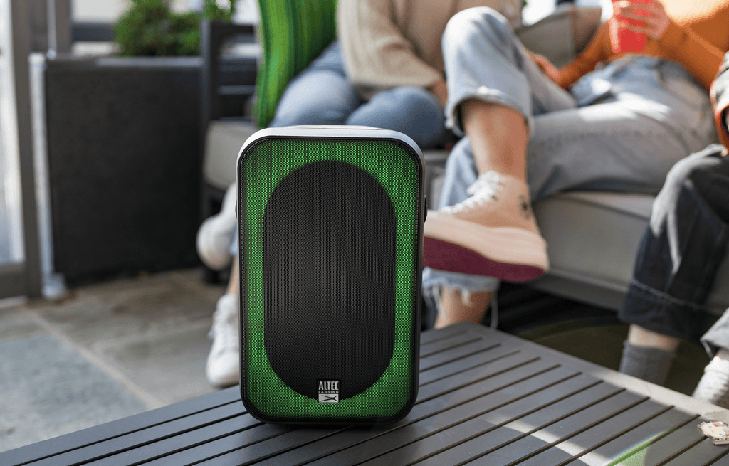 Altec Lansing Shockwave Portable Bluetooth Wireless Party Speaker with LED Lights, Black, IMT7000-BLK