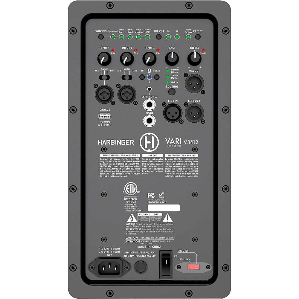 Harbinger VARI V3415 15" Powered Speaker With Road Runner Bag