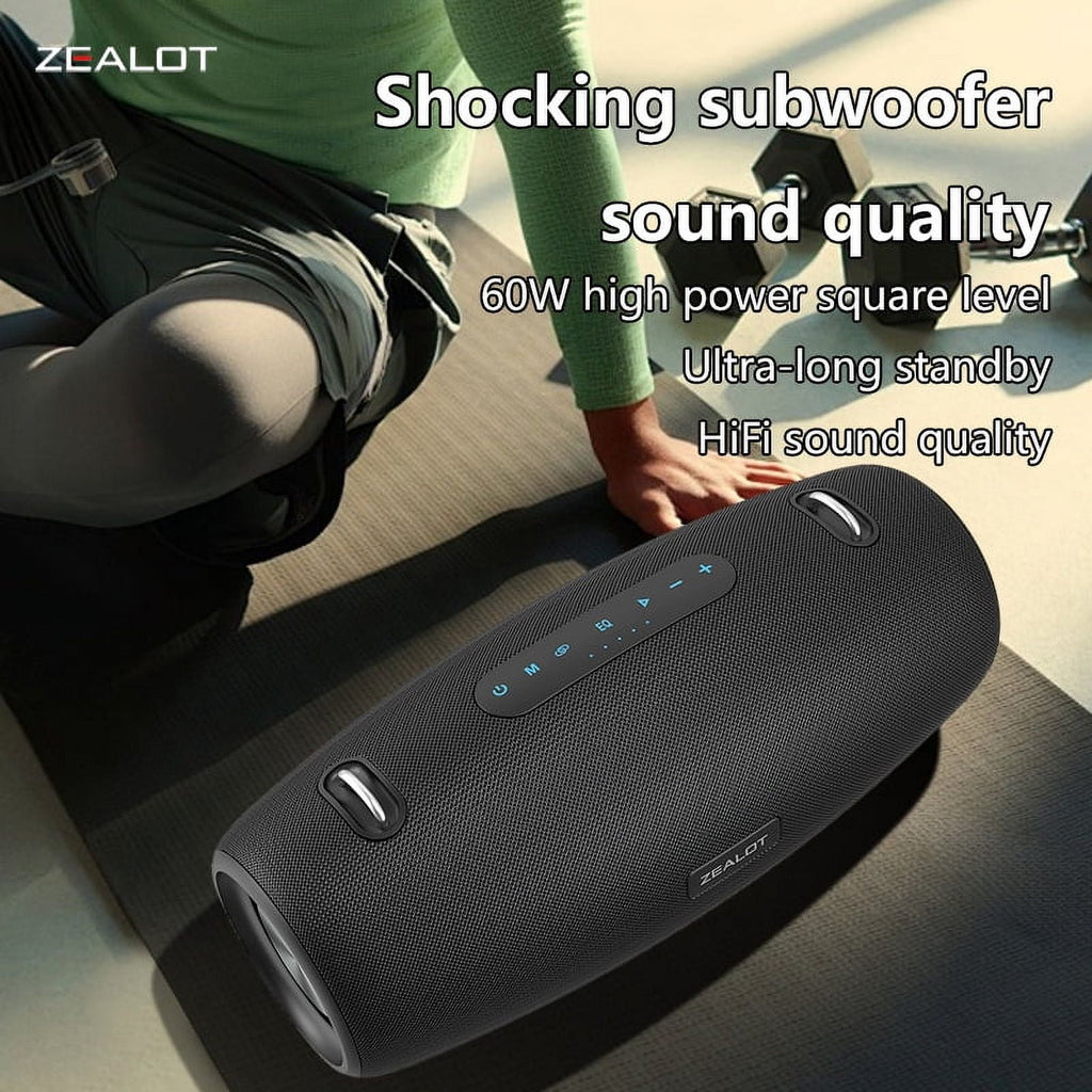 ZEALOT Bluetooth Speaker, Speakers Bluetooth Wireless Loud,75W Waterproof Portable Speaker with 14400MAh Battery,20H Play, Outdoor Wireless Speaker