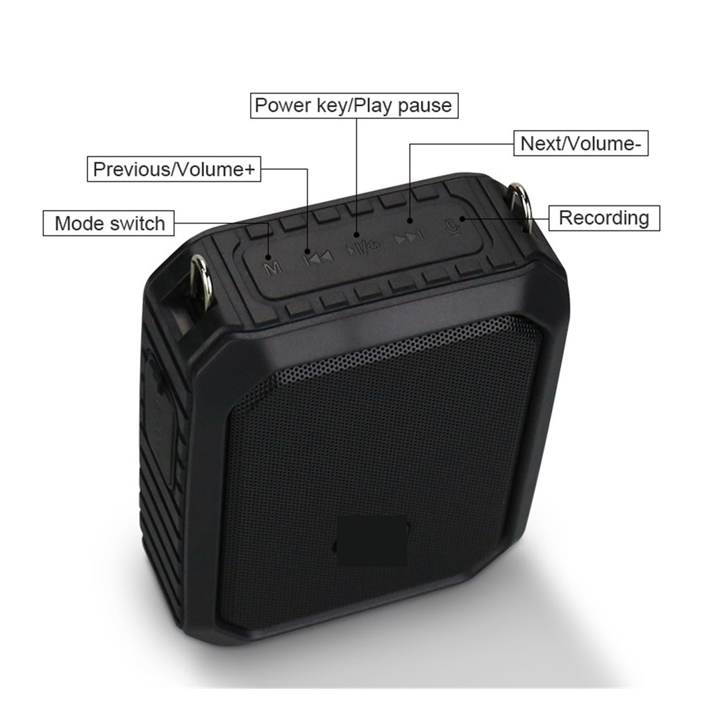 18W Portable Wireless Voice Amplifier For Teachers UHF Microphone Waterproof Speaker As 4400mAh Power Bank ,High Sound