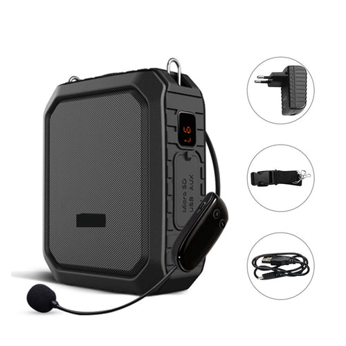 18W Portable Wireless Voice Amplifier For Teachers UHF Microphone Waterproof Speaker As 4400mAh Power Bank ,High Sound