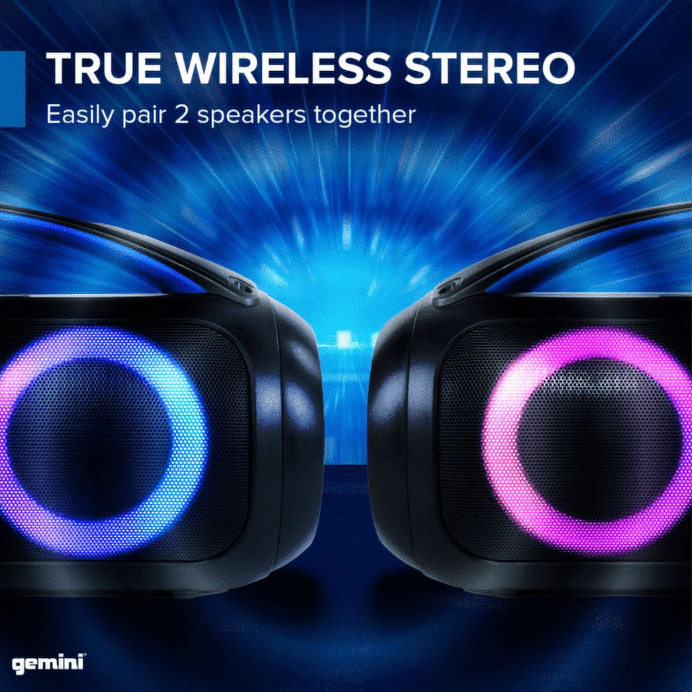 Gemini IPX5 Portable Bluetooth Speaker