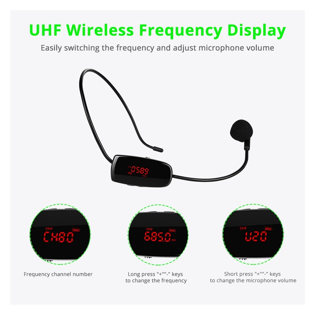 Blue-tooth Smart Wireless Voice Amplifier For Teachers Megaphone Amplifier Speakers UHF Wireless Microphone FM Radio ,Easy to Operate