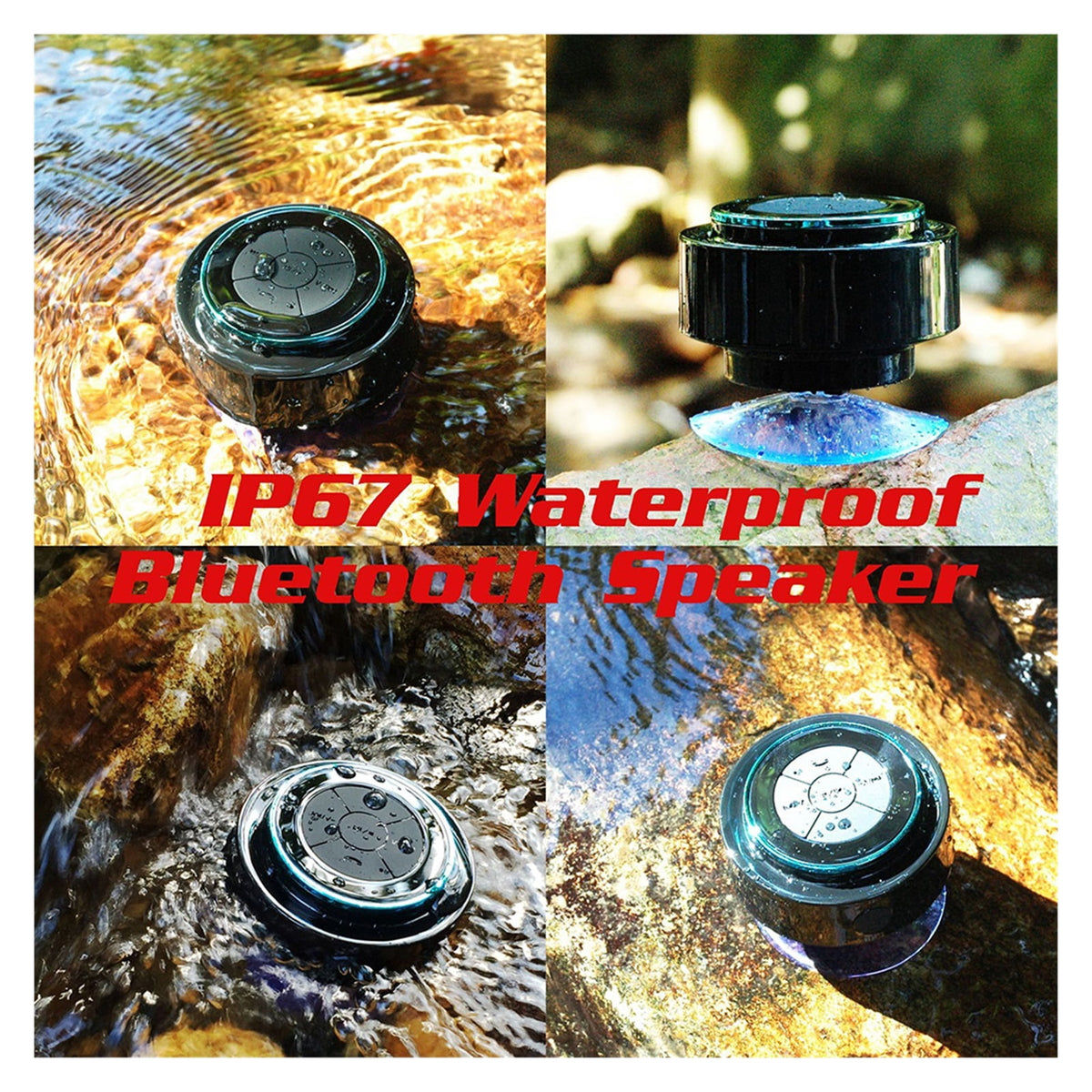 Waterproof Bluetooth Speaker Play Video Phone Function MP3 Bluetooth Wireless Speakers For Outdoor Bathroom Beach Swimming Pool ,Bike Audio