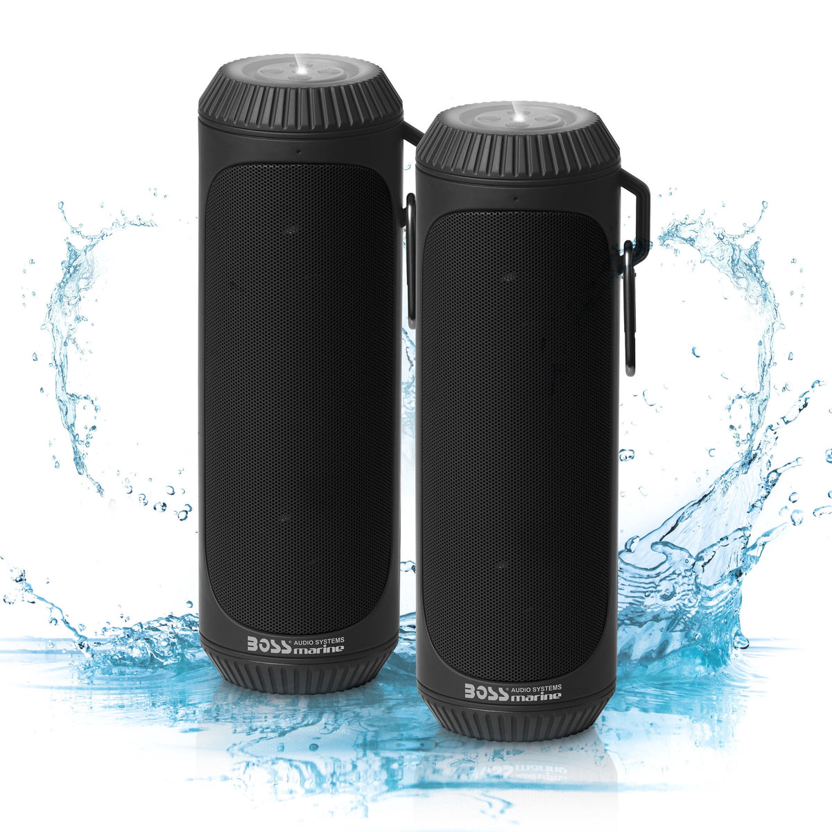 BOSS Audio Systems BOLTBLK Bluetooth Speakers, 1.5” Speakers Built-in Flashlight