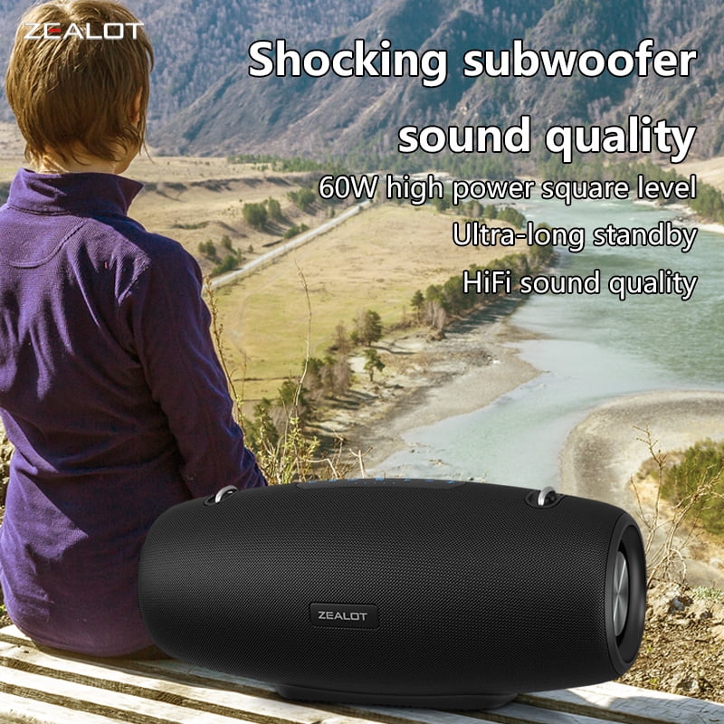 ZEALOT Bluetooth Speaker, Speakers Bluetooth Wireless Loud,75W Waterproof Portable Speaker with 14400MAh Battery,20H Play, Outdoor Wireless Speaker