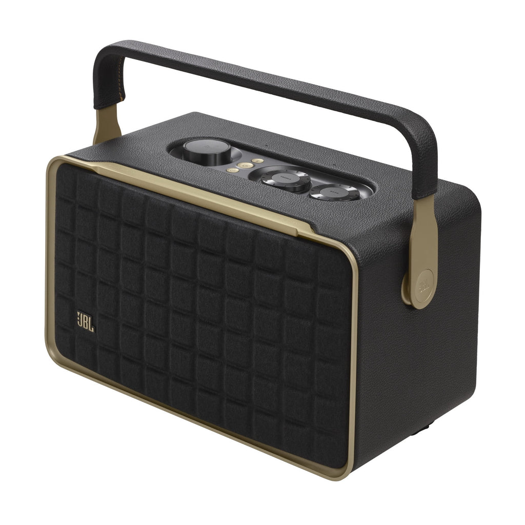 JBL Authentics 300 - Portable smart home speaker with Wi-Fi, Bluetooth and voice assistants with retro design. - Black