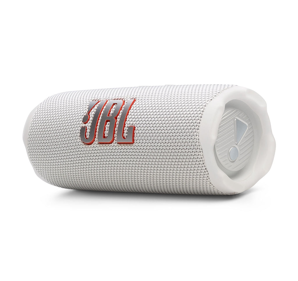 JBL Flip 7 Portable Bluetooth Speaker & 6ft USB-C Braided Cable Bundle - White
