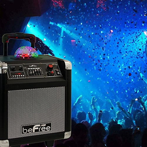 beFree Sound Projection Party Light Dome 6.5 Inch Subwoofer Bluetooth Portable Party Speaker