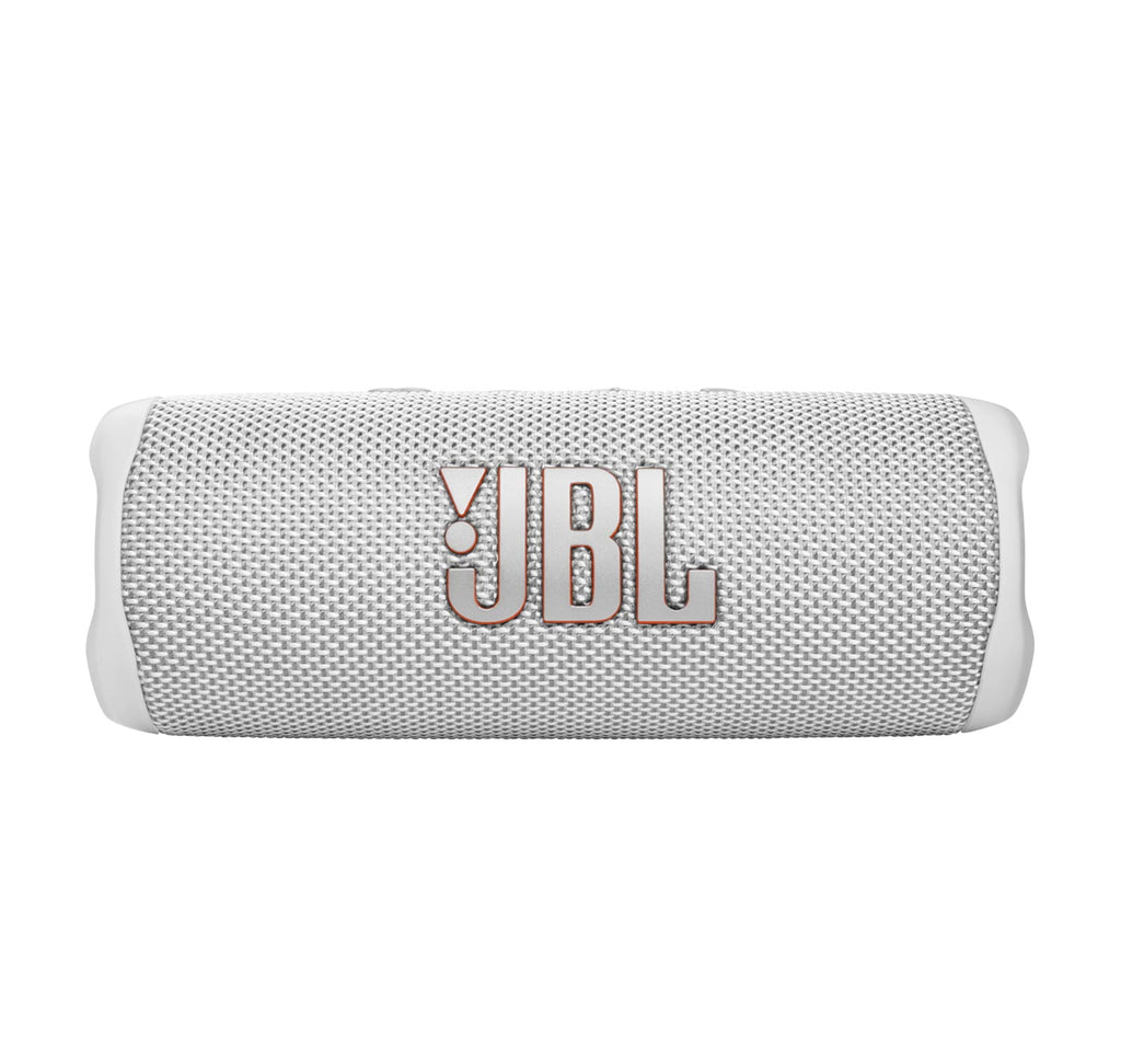 JBL Flip 6 White Portable Bluetooth Speaker and divvi! Case Bundle