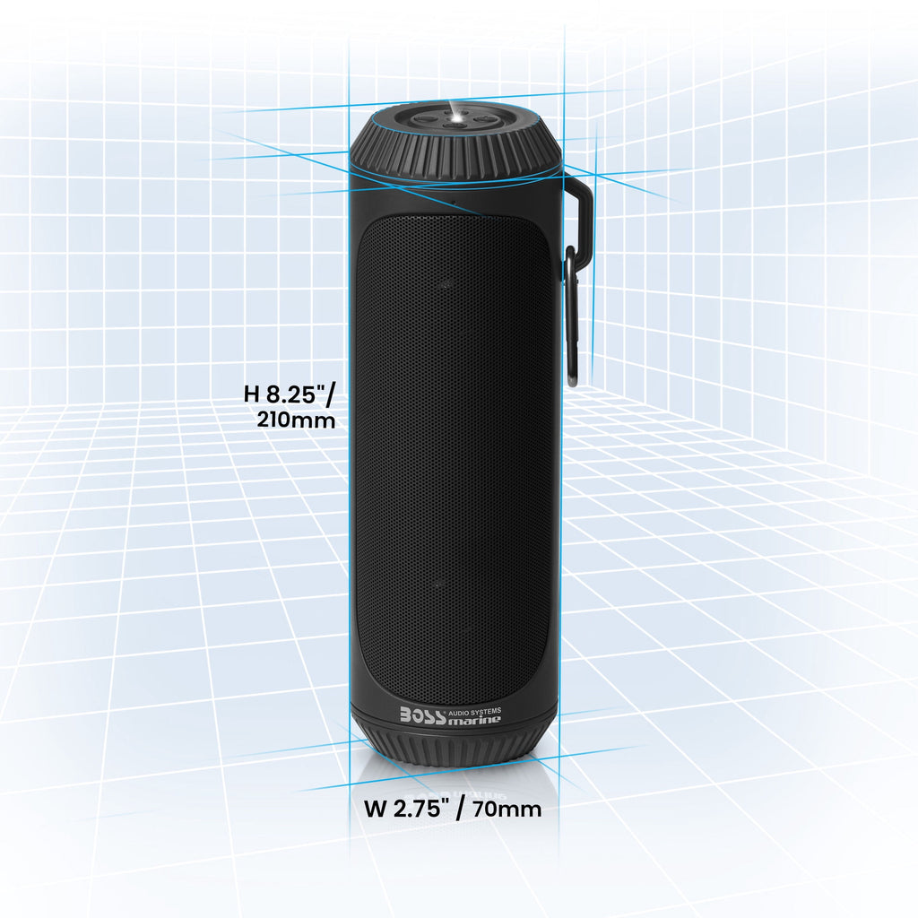 BOSS Audio Systems BOLTBLK Bluetooth Speakers, 1.5” Speakers Built-in Flashlight