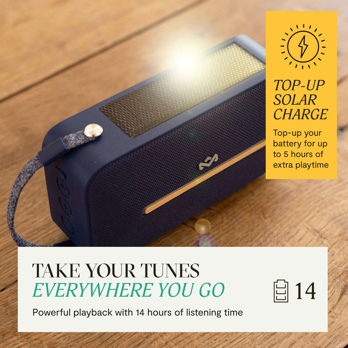House of Marley Rise Up Solar Bluetooth® Speaker - Blue
